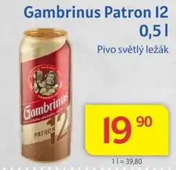 Kubík potraviny Gambrinus Patron 12 nabídka