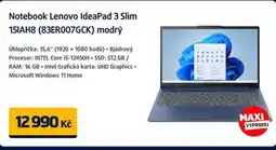 Datart Notebook Lenovo IdeaPad 3 Slim 15IAH8 (83ER007GCK) modrý nabídka