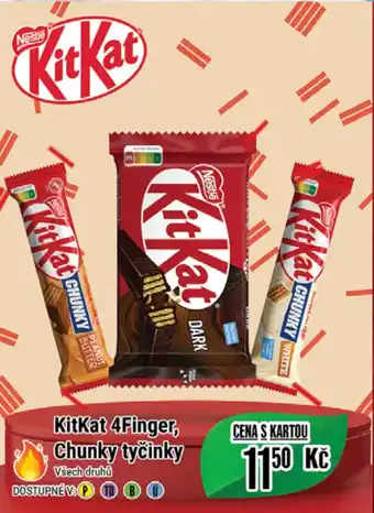 Tamda Foods KitKat 4Finger, Chunky tyčinky nabídka