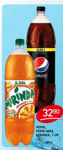 Flop PEPSI, PEPSI MAX, MIRINDA, 7 UP nabídka