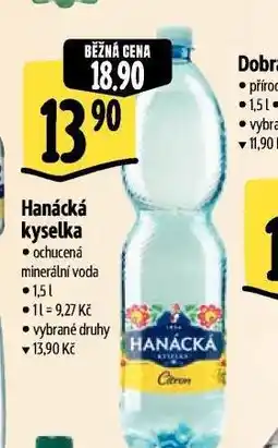 Albert Hanácká kyselka ochucená nabídka