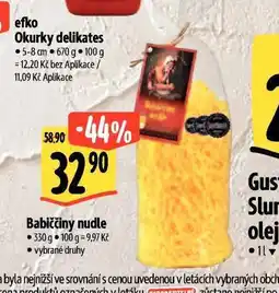 Albert Babiččiny nudle nabídka