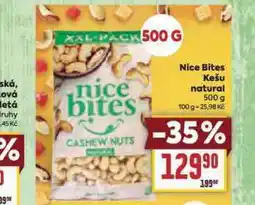 Billa Nice bites kešu natural nabídka