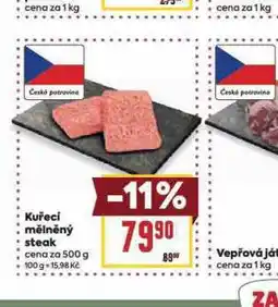 Billa Kuřecí mělněný steak nabídka