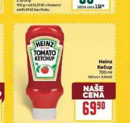 Billa Heinz kečup nabídka