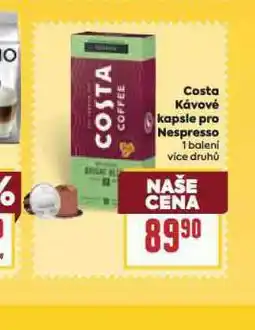 Billa Costa kávové kapsle pro nespresso nabídka