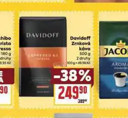 Billa Davidoff zrnková káva nabídka