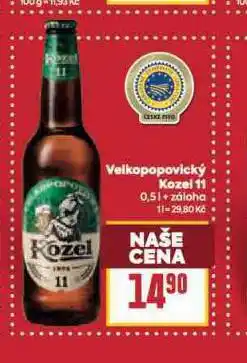 Billa Pivo velkopopovický kozel 11 nabídka