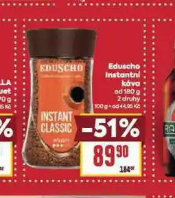 Billa Eduscho instantní káva nabídka