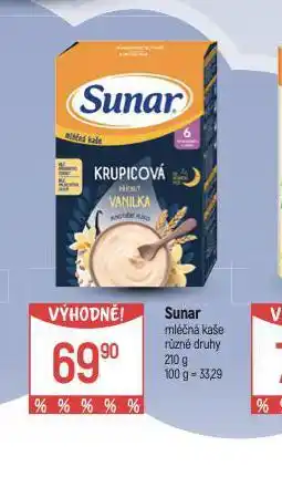 Globus Sunar mléčná kaše nabídka