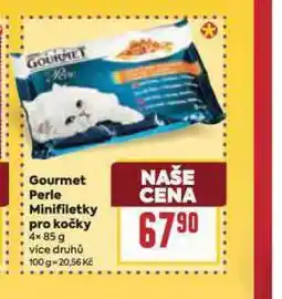 Billa Gourmet perle minifiletky pro kočky nabídka