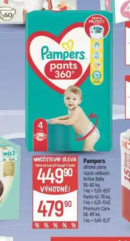 Globus Pampers dětské plenky nabídka