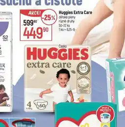 Globus Huggies extra care dětské pleny nabídka