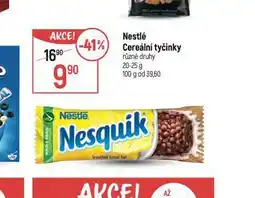 Globus Nestlé cereální tyčinky nabídka