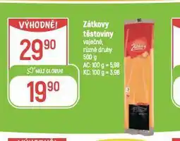 Globus Zátkovy těstoviny nabídka