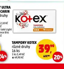 Penny Market Kotex tampony nabídka