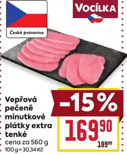 Billa Vepřová pečeně minutkové plátky extra tenké nabídka