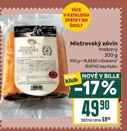 Billa Mistrovský závin nabídka