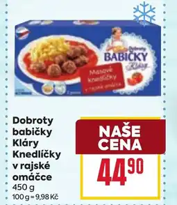 Billa Dobroty babičky Kláry Knedlíčky v rajské omáčce nabídka