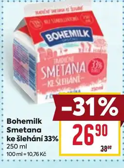 Billa Bohemilk Smetana ke šlehání 33% nabídka