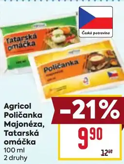 Billa Agricol Poličanka Majonéza, Tatarská omáčka nabídka