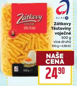 Billa Zátkovy Těstoviny vaječné nabídka