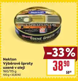 Billa Nekton Výběrové šproty uzené v oleji nabídka
