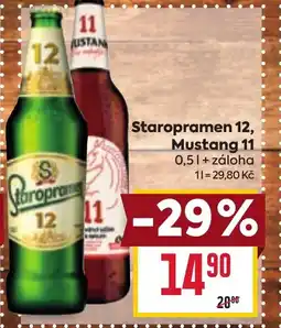 Billa Staropramen 12, Mustang 11 nabídka