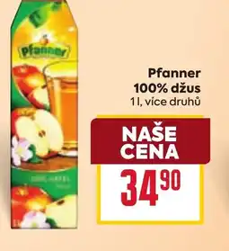 Billa Pfanner 100% džus nabídka