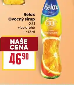 Billa Relax Ovocný sirup nabídka