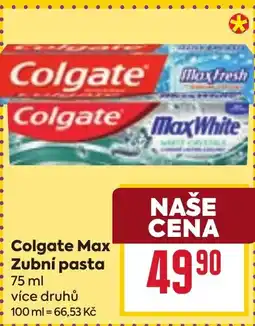 Billa Colgate Max Zubní pasta nabídka