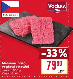 Billa Mělněné maso vepřové + hovězi nabídka