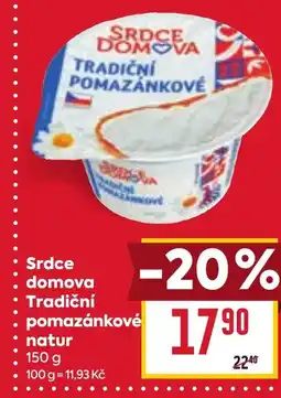 Billa Srdce domova Tradiční pomazánkové natur nabídka
