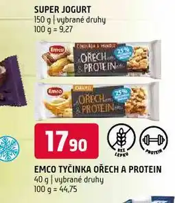Terno Emco tyčinka ořech a protein nabídka