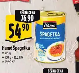 Albert Hamé špagetka nabídka