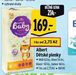 Albert Albert dětské plenky nabídka
