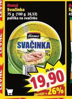 Norma Hamé svačinka nabídka