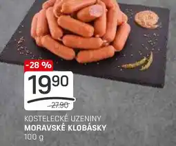 Kostelecké Uzeniny Moravské Klobásky