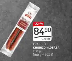 Flop Krahulík Chorizo Klobása nabídka