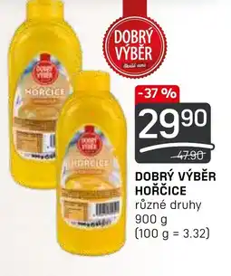 Flop DOBRÝ VÝBĚR Hořčice nabídka