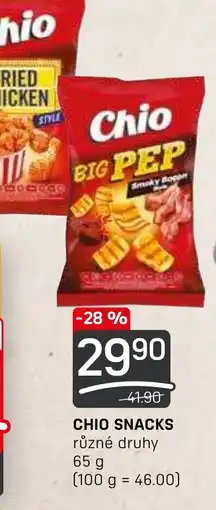 Flop CHIO Snacks nabídka