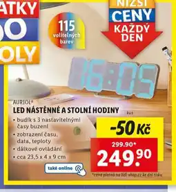 Lidl Led nástěnné a stolní hodiny nabídka