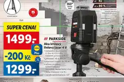 Lidl Aku křížový liniový laser 4 v nabídka