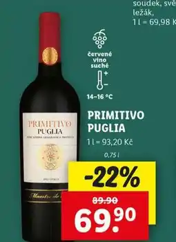 Lidl Primitivo puglia nabídka