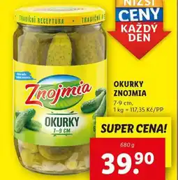 Lidl Okurky znojmia nabídka