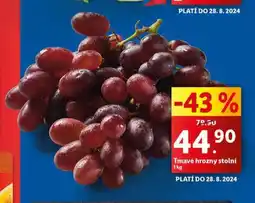 Lidl Tmavé hrozny stolní nabídka