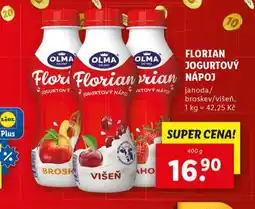 Lidl Florian jogurtový nápoj nabídka