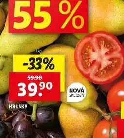 Lidl Hrušky nabídka