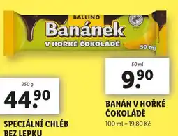 Lidl Banány v hořké čokoládě nabídka