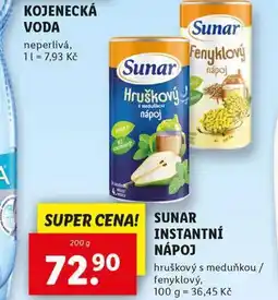 Lidl Sunar instantní nápoj nabídka